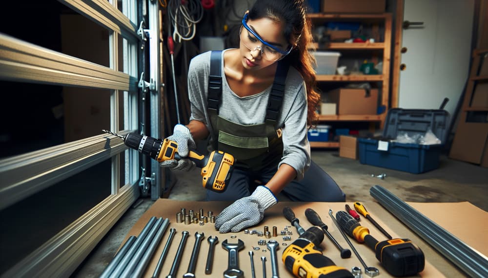 Our professional garage door track repair process